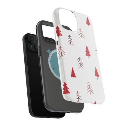 Scandi Red Pine Trees - MagSafe iPhone Series Case