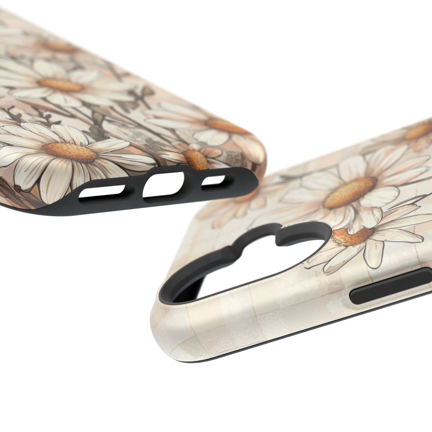 Pastel Daisy MagSafe iPhone Case - Elegant Floral Protective Cover