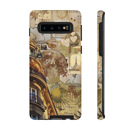 Parisian Dream Collage Samsung Galaxy Case – Dual-Layer Protection with Vintage French Aesthetic