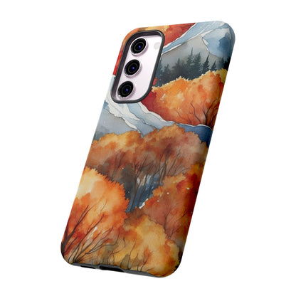 Autumn Mountain Forest Watercolor - Samsung Galaxy Case