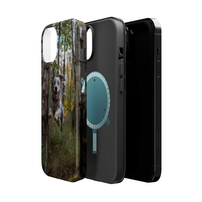 Happy Forest Dog MagSafe iPhone Case – Nature-Inspired Protective Cover