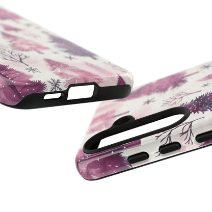 Winter Wonderland Purple Christmas Trees –Samsung Galaxy Series Case