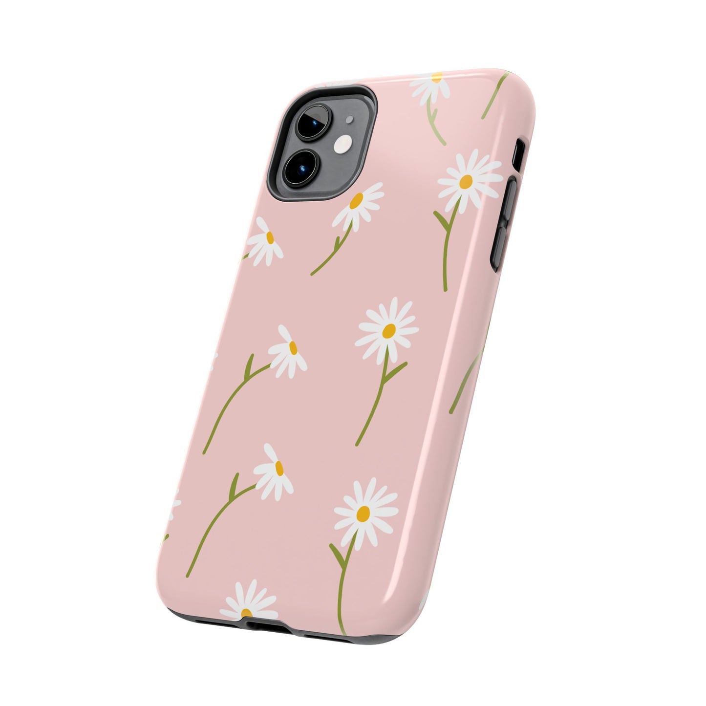 Daisy Delight Tough iPhone Case – Cute Floral Design with Dual-Layer Protection