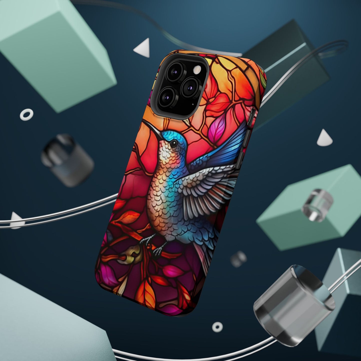 Radiant Multicolor Bird Artwork - MagSafe iPhone Case