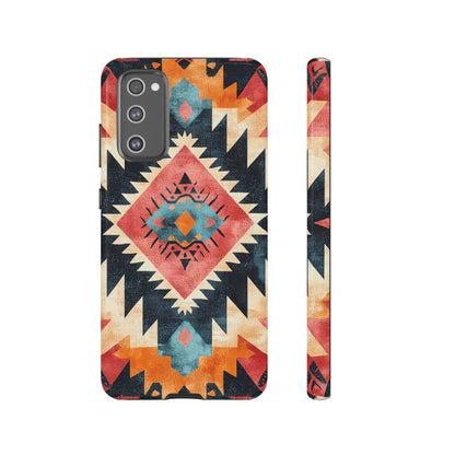 Bold Aztec Pattern Tough Samsung Galaxy Case – Vibrant Geometric Design, Dual-Layer Protection