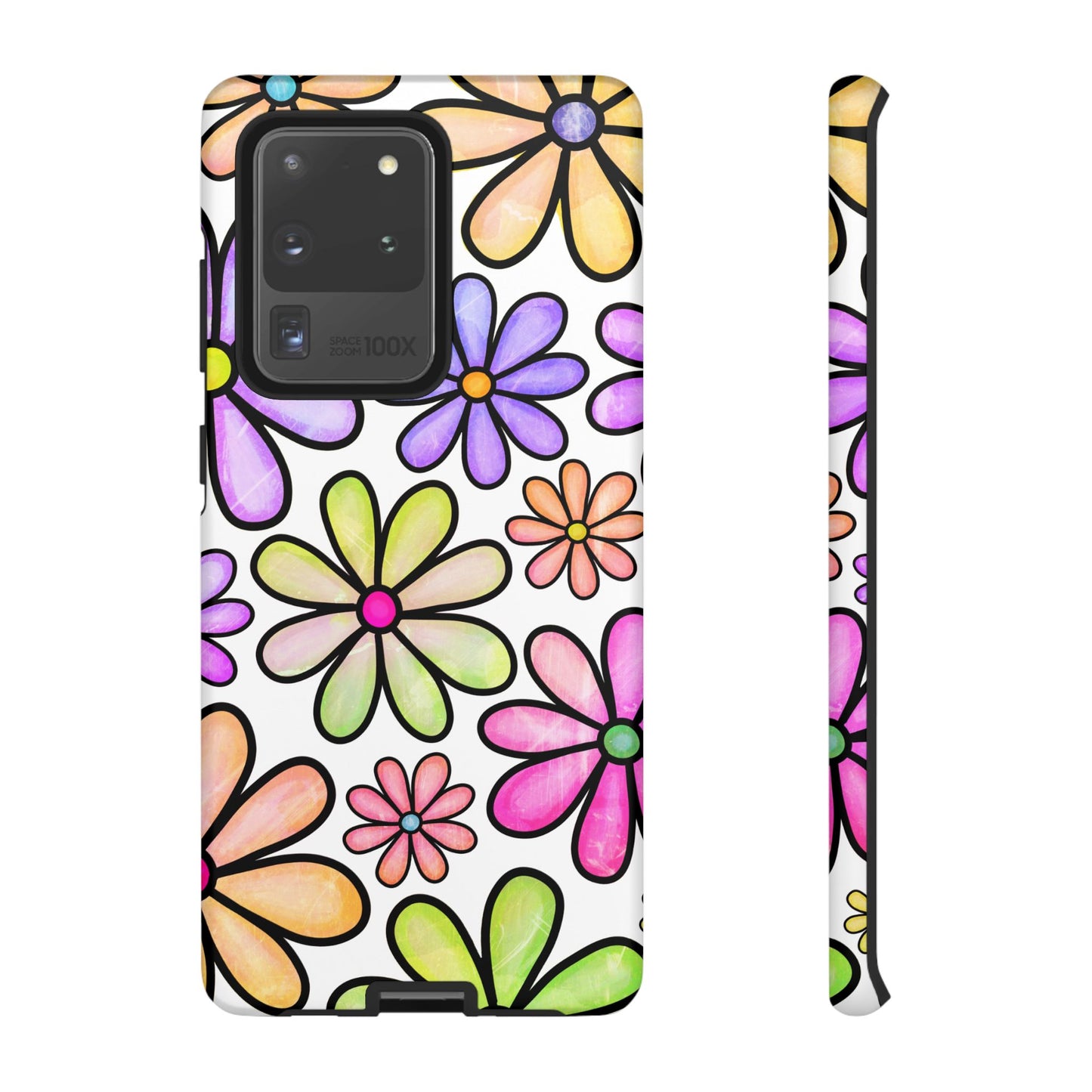 Pastel Daisy Dream Samsung Galaxy Case – Slim Profile, Glossy Finish