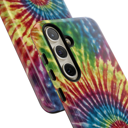 Colorful Retro Tie-Dye Samsung Galaxy Case – Spiral Rainbow Design