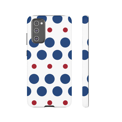 Bold Navy & Red Polka Dot Pattern – Samsung Galaxy Case