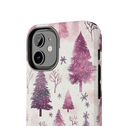 Winter Wonderland Purple Christmas Trees – iPhone Series Case