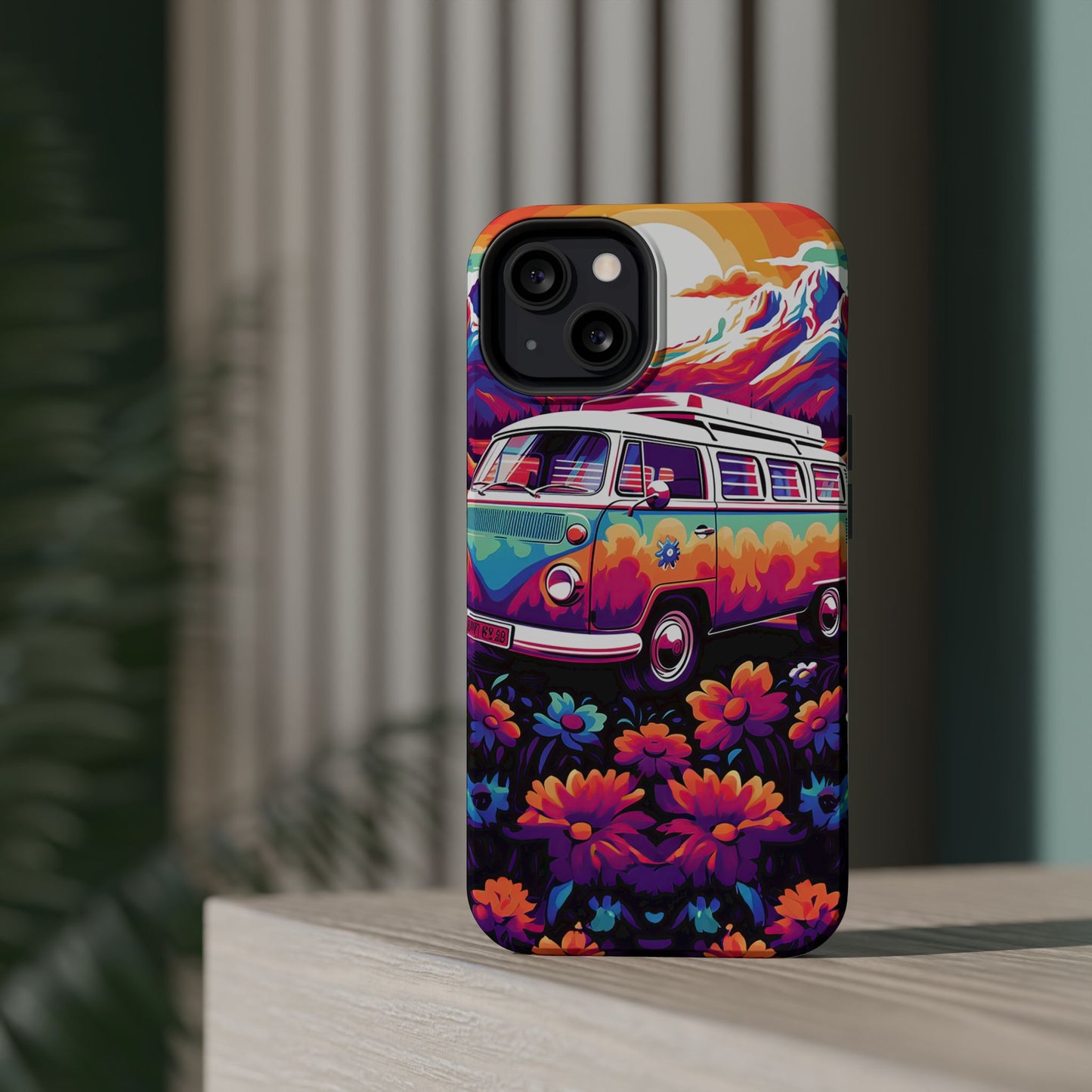 Groovy Floral Sunset Van – MagSafe iPhone Series Case