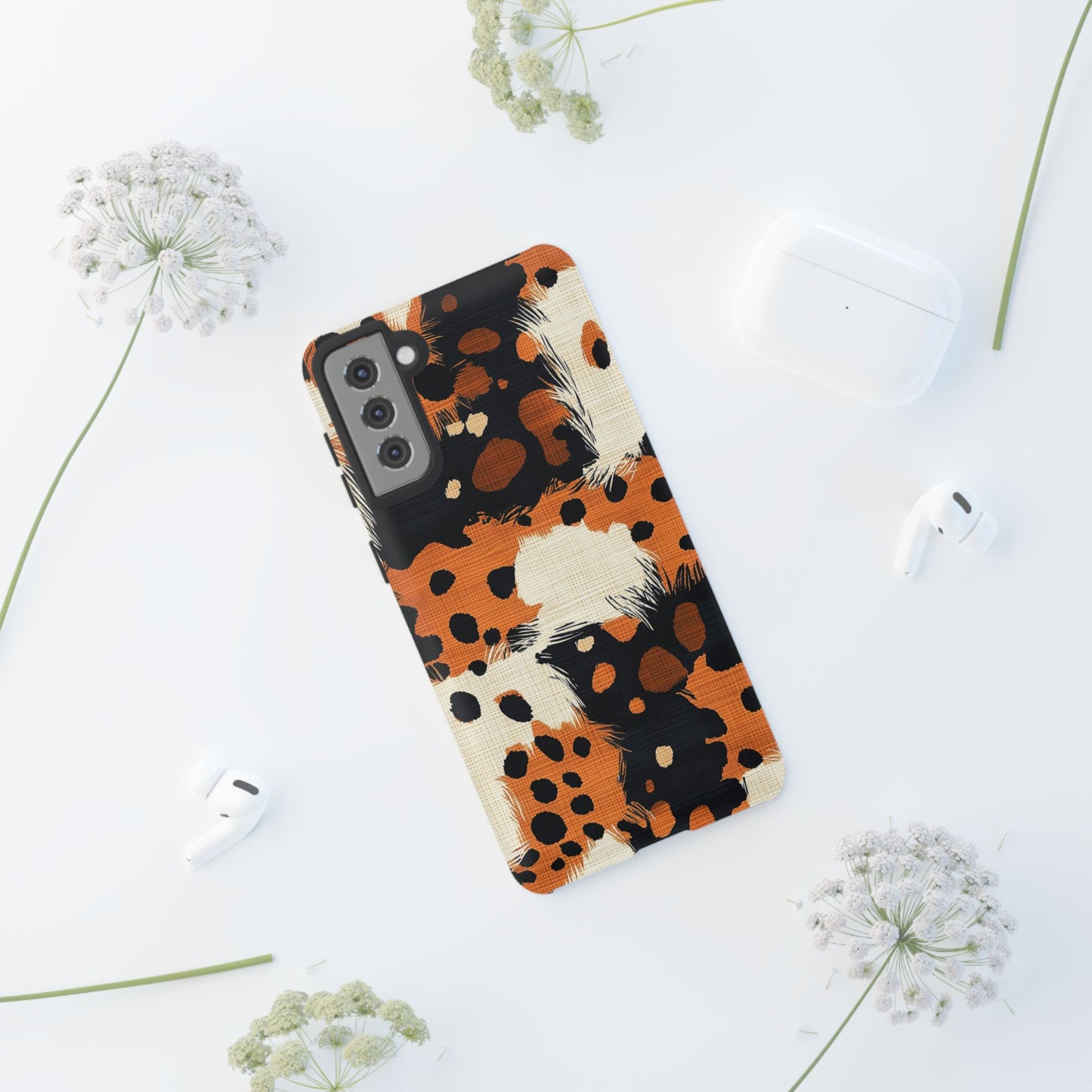 Cheetah Plaid Samsung Case – Brown & Black Pattern