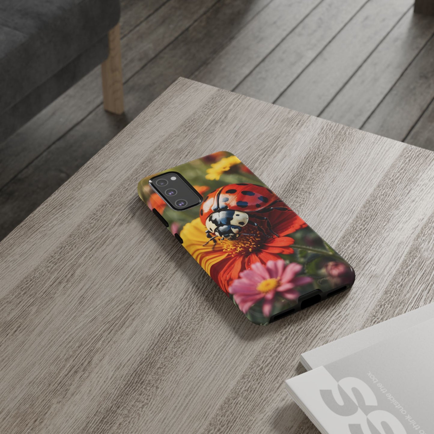 Ladybug on Orange Daisy - Samsung Galaxy Case