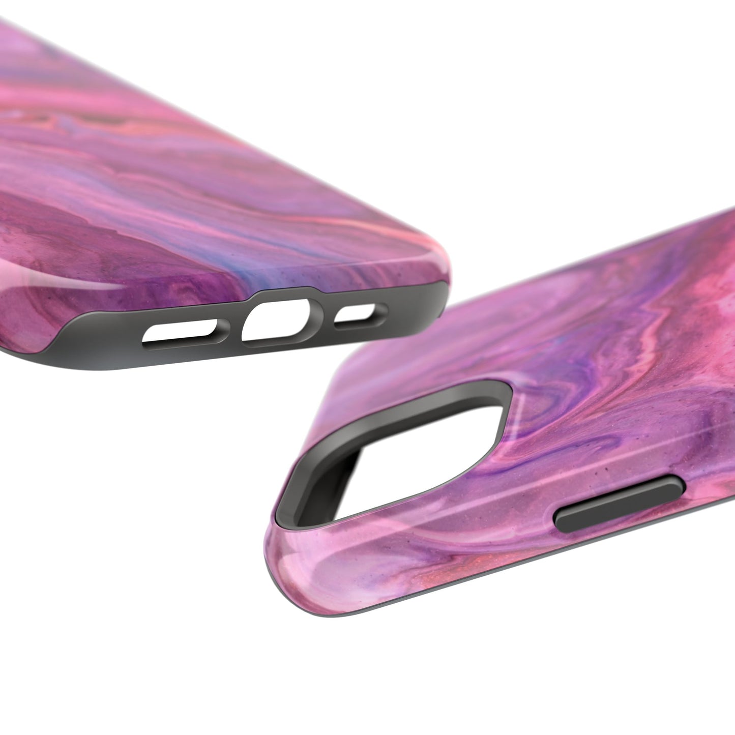 Lavender Dreamscape – MagSafe Case with Abstract Purple & Pink Marble Art