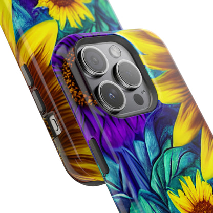 Purple & Gold Sunflower Dream - MagSafe iPhone Series Case