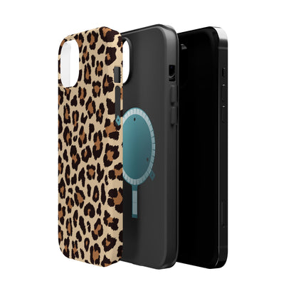 Wild Leopard Print Tough MagSafe iPhone Case – Bold Animal Pattern Design with Dual-Layer Protection