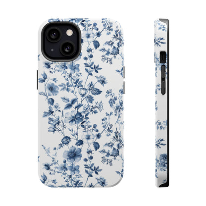 Enchanted Garden Blue Toile iPhone Case