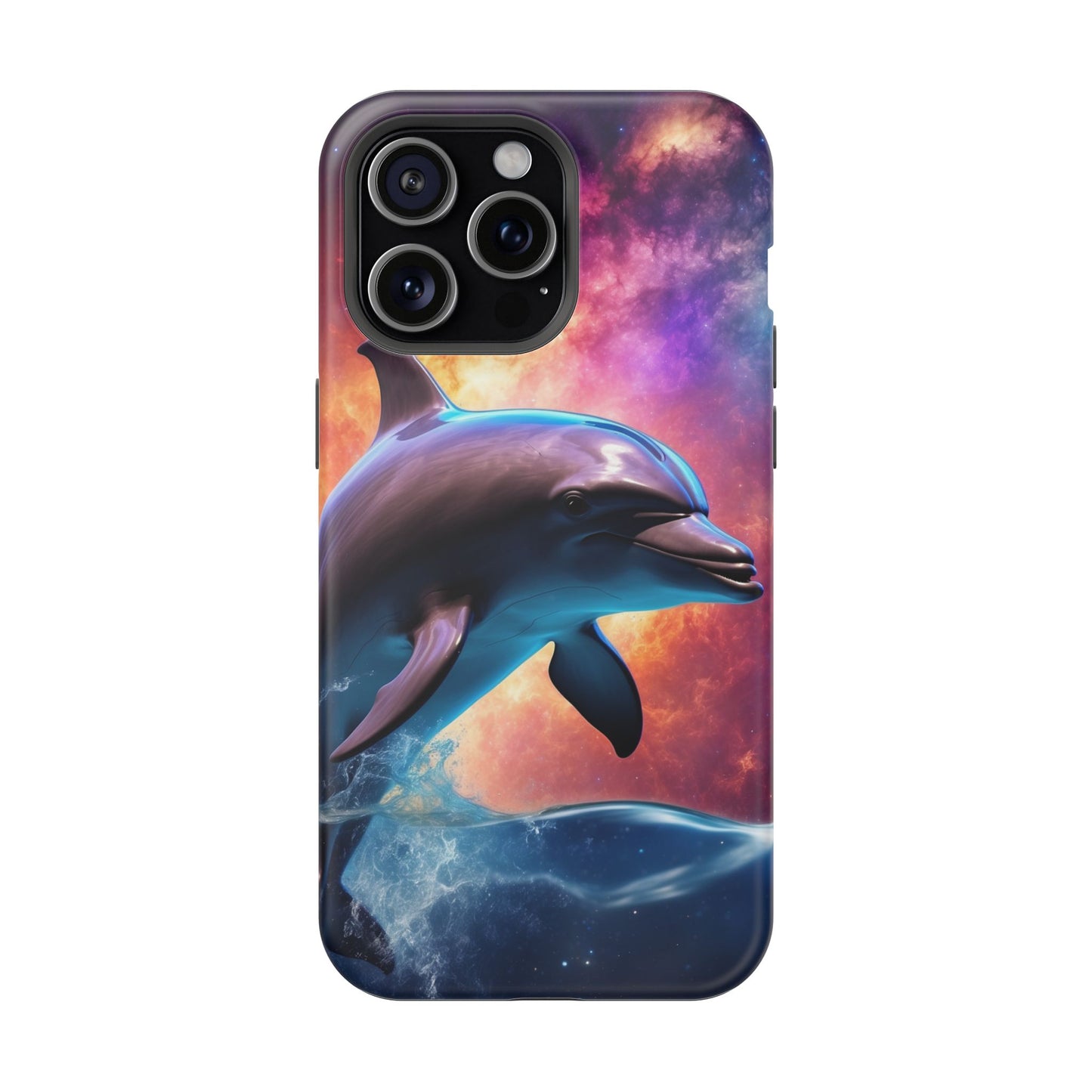 Cosmic Dolphin Galaxy Art - MagSafe-Compatible Case