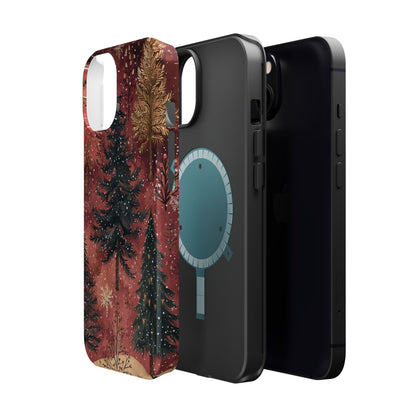 Rustic Red Winter Forest - MagSafe iPhone Series Case