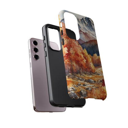 Watercolor Autumn Forest and Mountains - Samsung Galaxy Case