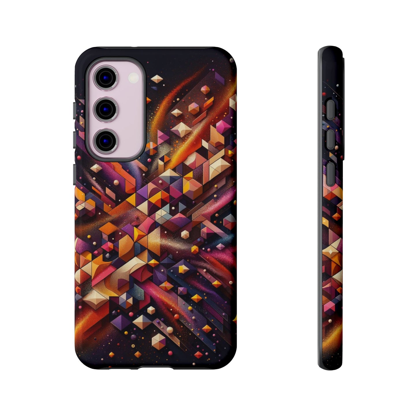 Vibrant Geometric Case | Futuristic Cosmic Art