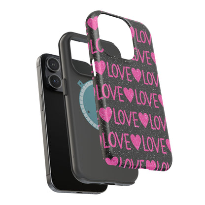 Pink Glitter Love MagSafe Case