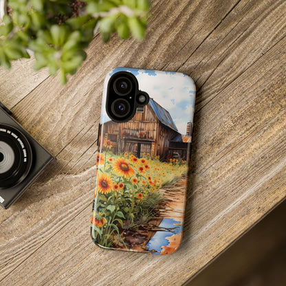 Sunflower iPhone Case  Rustic Farm Style