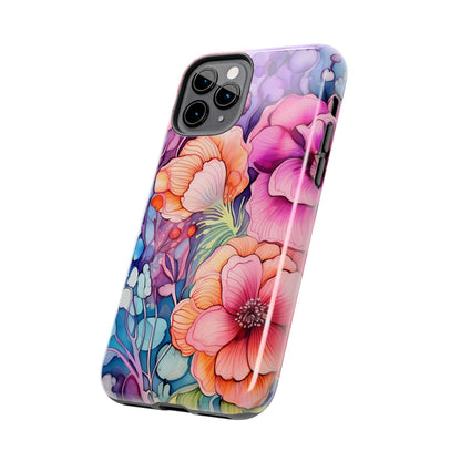 Bright Watercolor Floral Splash iPhone Series Case – Bold Artistic Design