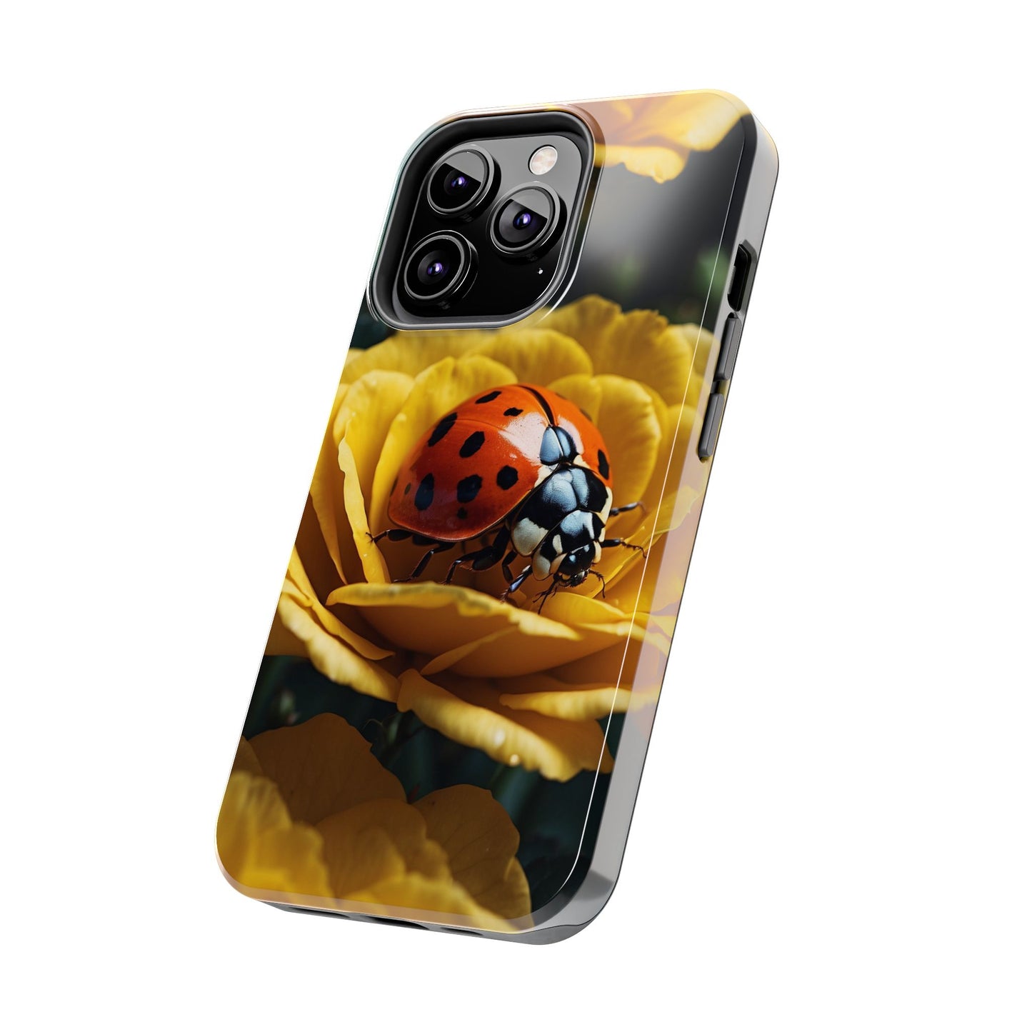 iPhone Case: Ladybug on Yellow Petals