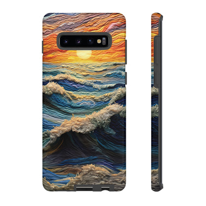 Textured Ocean Sunset Waves – Samsung Galaxy Series Case