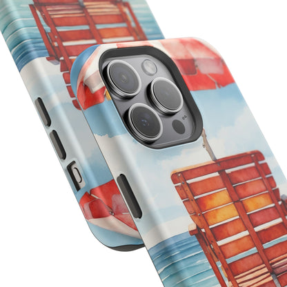 Beachfront Sunset Lounge MagSafe iPhone Case – Rearview Edition