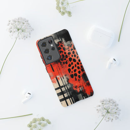 Cheetah Plaid Case – Red & Black Pattern