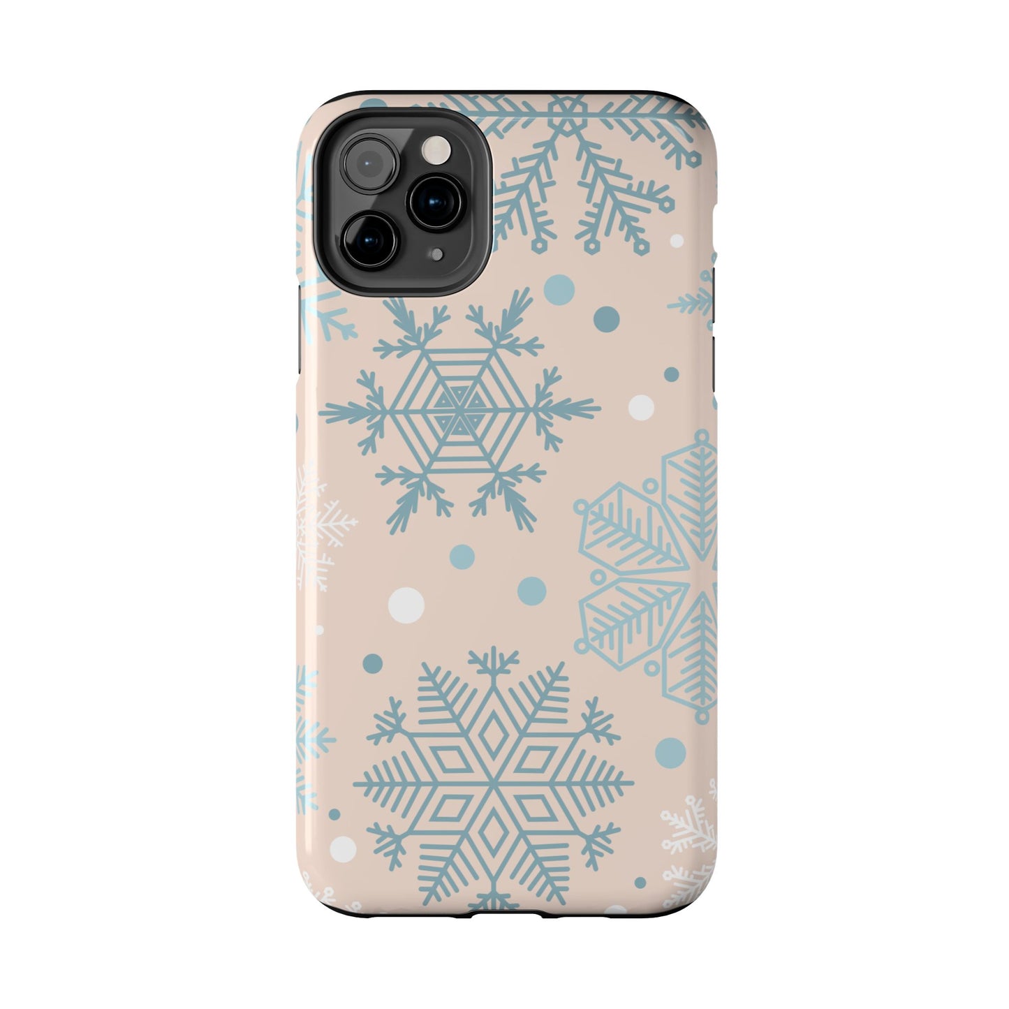 Winter Snowflakes iPhone Case – Shockproof, Smooth Matte Finish, Dual-Layer Protection