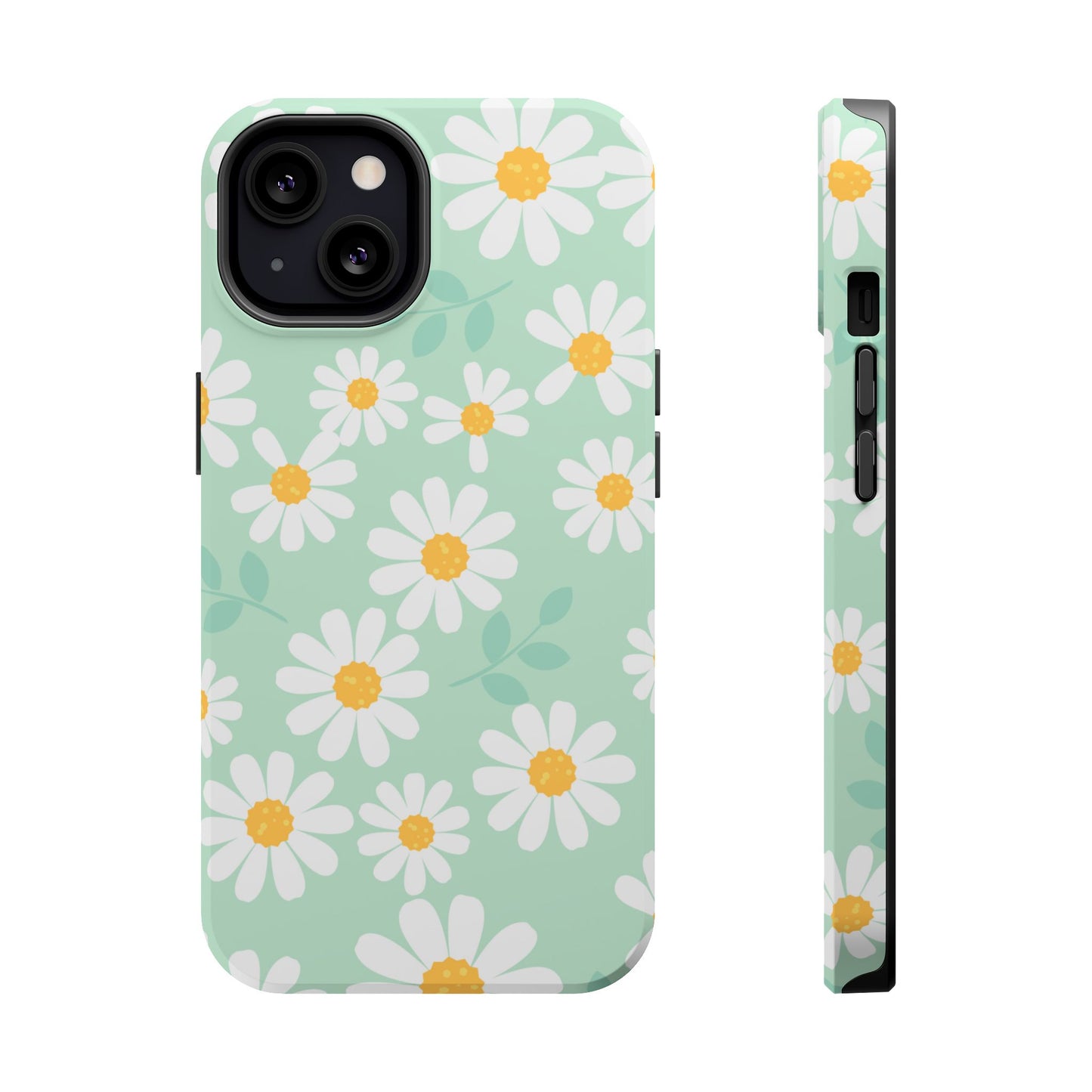 Charming Daisy Floral Tough MagSafe iPhone Case – Spring Pastel Design, Shockproof & Slim