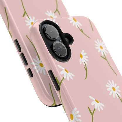 Daisy Delight Tough iPhone Case – Cute Floral Design with Dual-Layer Protection