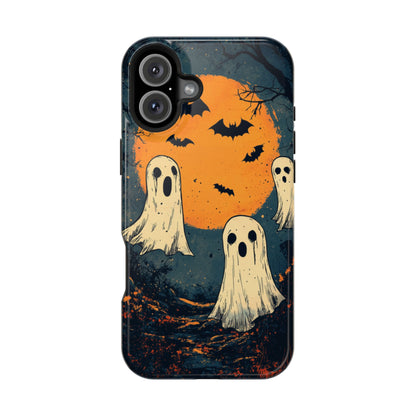 Haunted Ghosts & Full Moon MagSafe iPhone Case – Spooky Halloween Design