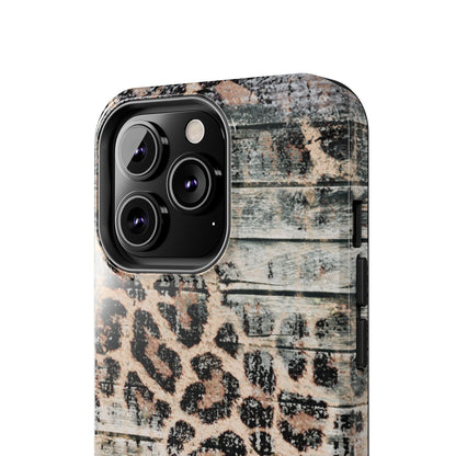 Rustic Leopard Wood Print - iPhone Series Case