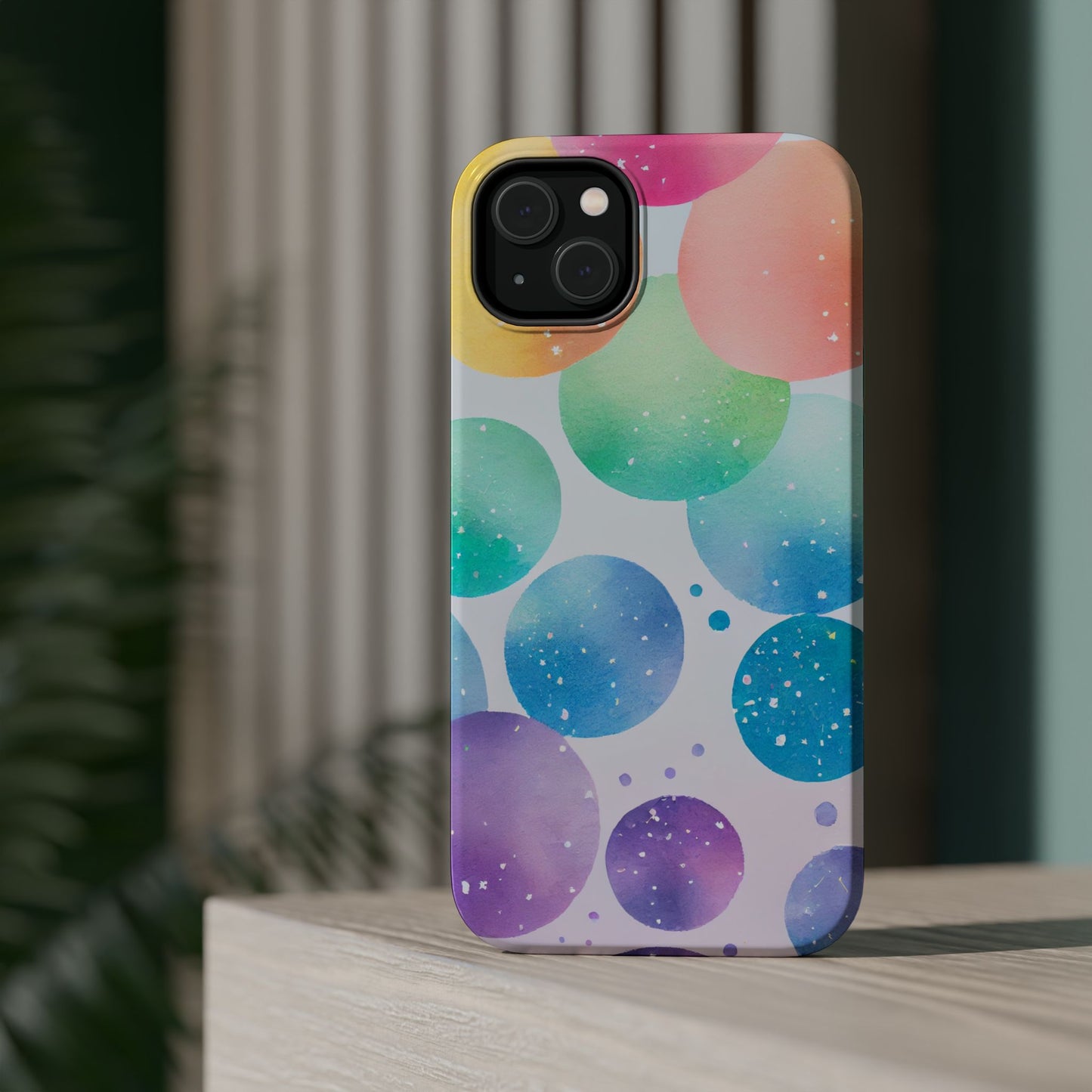 Pastel Galaxy Bubbles  MagSafe iPhone Case – Slim Design, Glossy Finish