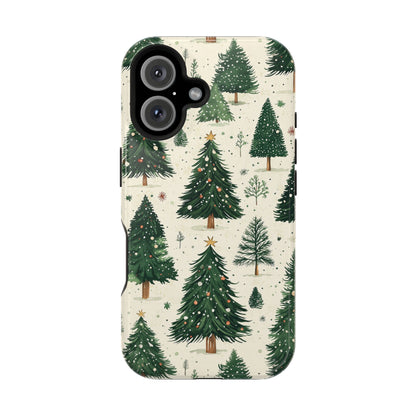 Festive Christmas Tree Forest Pattern – MagSafe iPhone Series Case