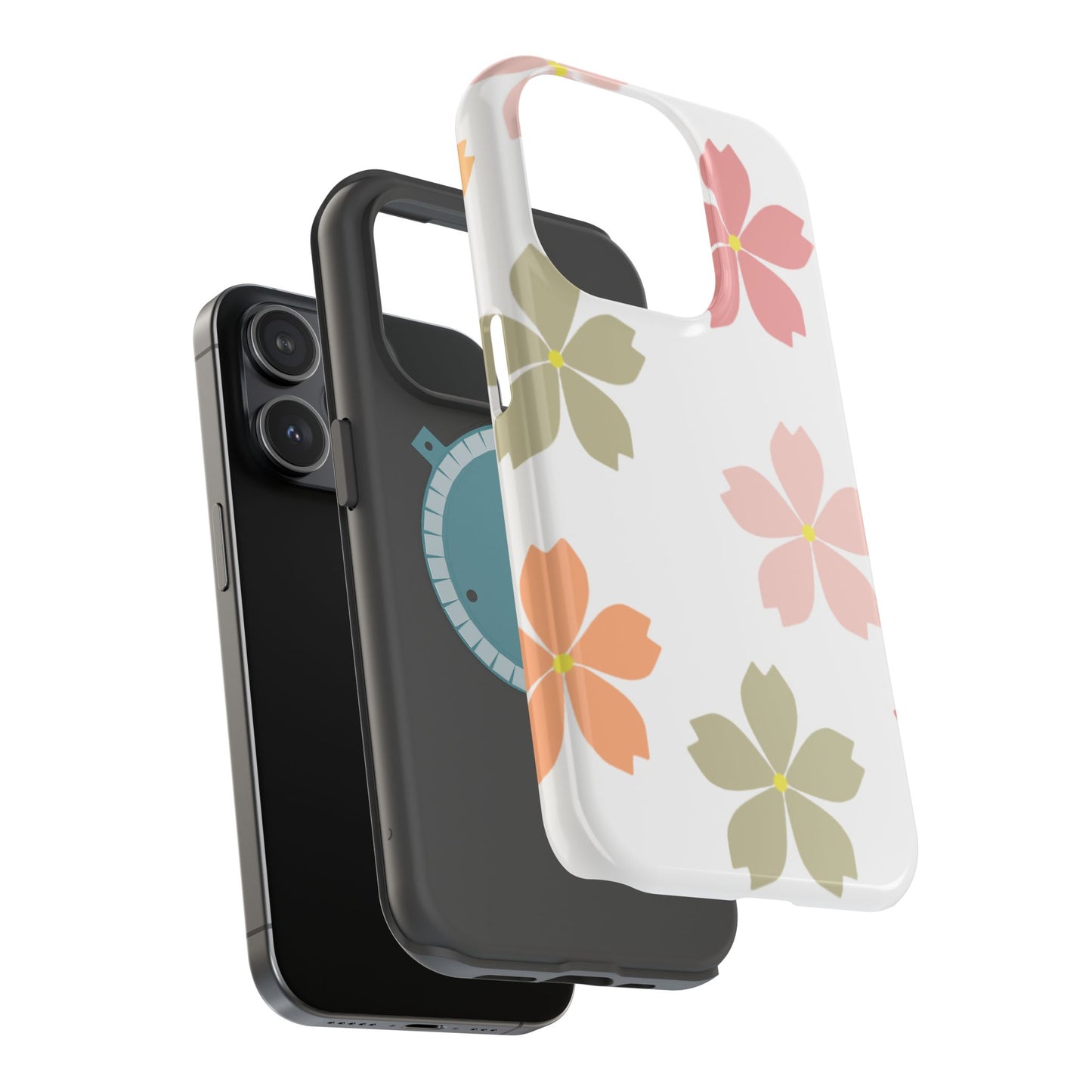 Pastel Sakura Blossom Tough MagSafe iPhone Case – Durable Design with Soft Matte Finish