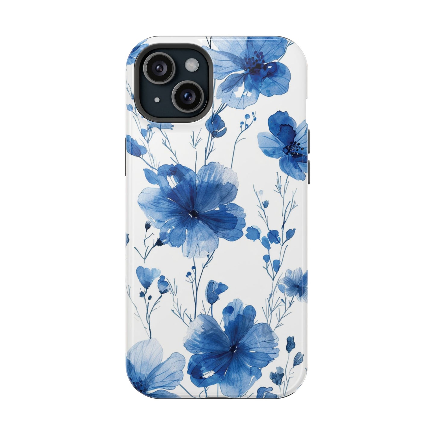 Ethereal Blue Blossoms iPhone Case