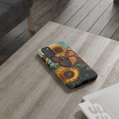 Vibrant Butterfly & Sunflower – Samsung Galaxy Case