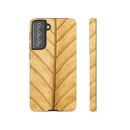 Golden Leaf Texture Samsung Galaxy Case – Minimal Nature