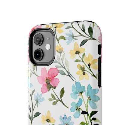 Watercolor Floral Bliss – iPhone Series Case with Pastel Flower Design