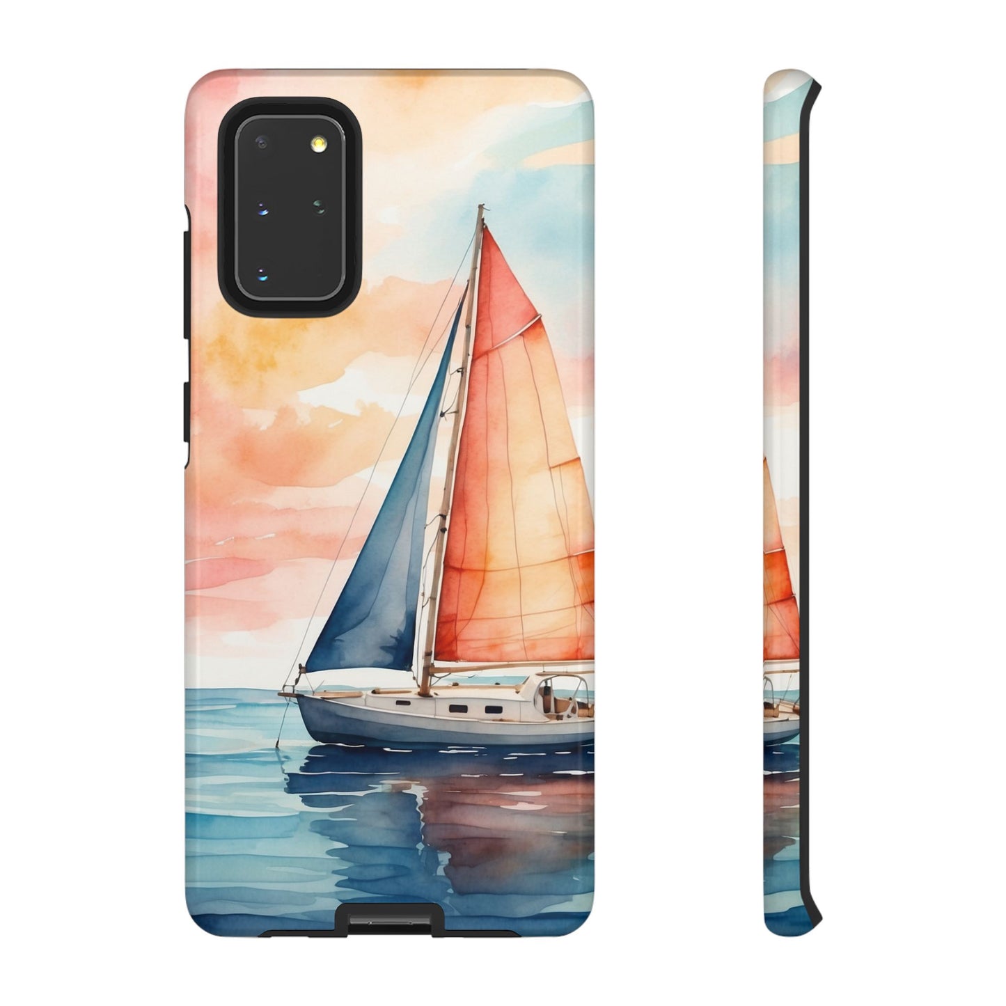 Sunset Sail Samsung Galaxy Case – Watercolor Sailboat and Sky Design