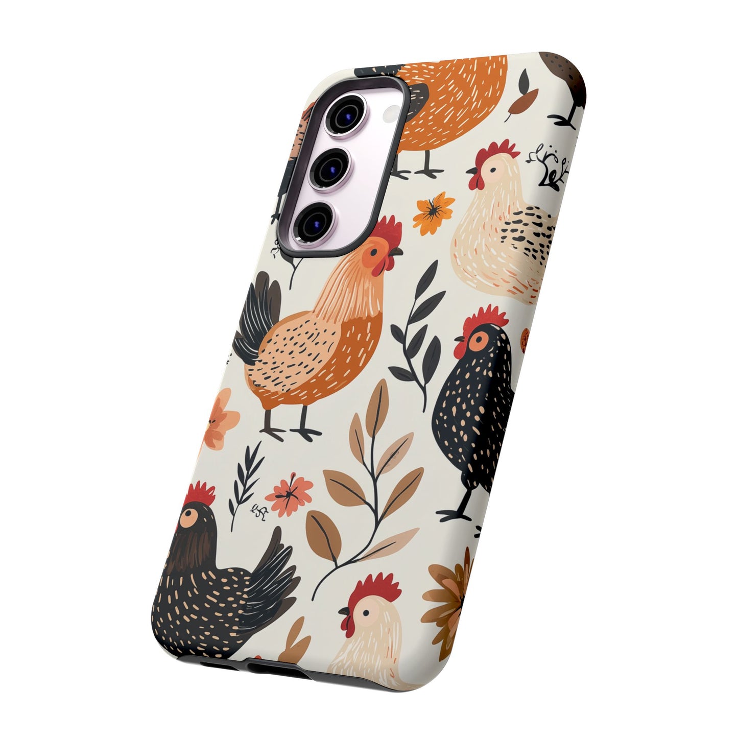 Samsung Galaxy Case: Cluckin' Vintage – Chickens & Leaves