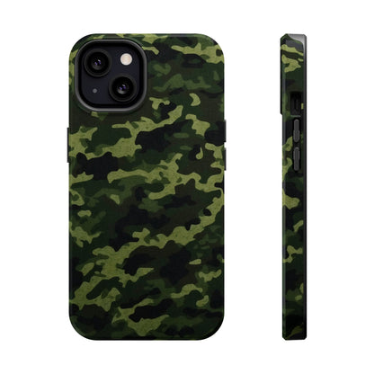 Dark Green Camouflage – MagSafe iPhone Case, Slim and Drop-Resistant