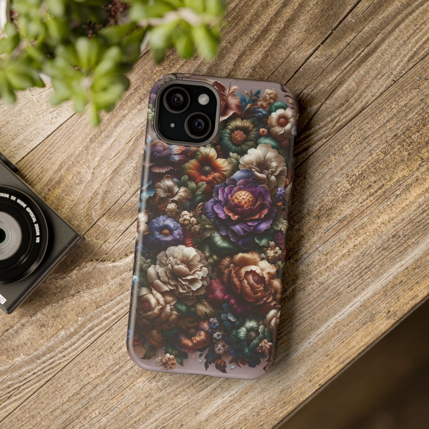 Floral Elegance MagSafe Compatible iPhone Case – Protective Dual-Layer Design with Vibrant Full-Wrap Print