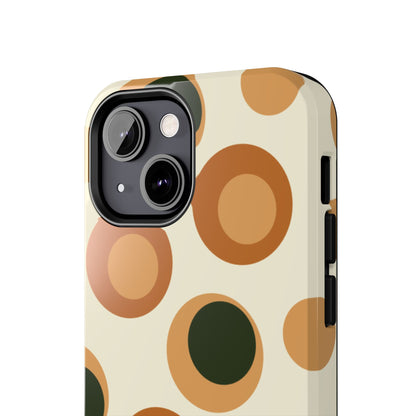 Retro Earthy Circles - iPhone Case