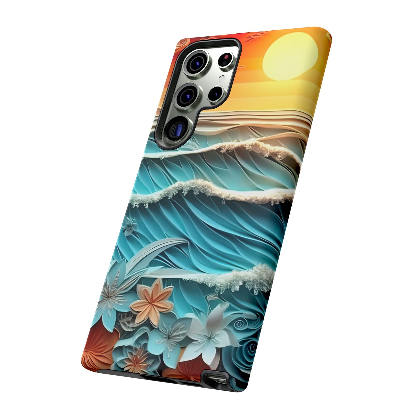 Tropical Sunset Paper Art Ocean – Samsung Galaxy Series Case