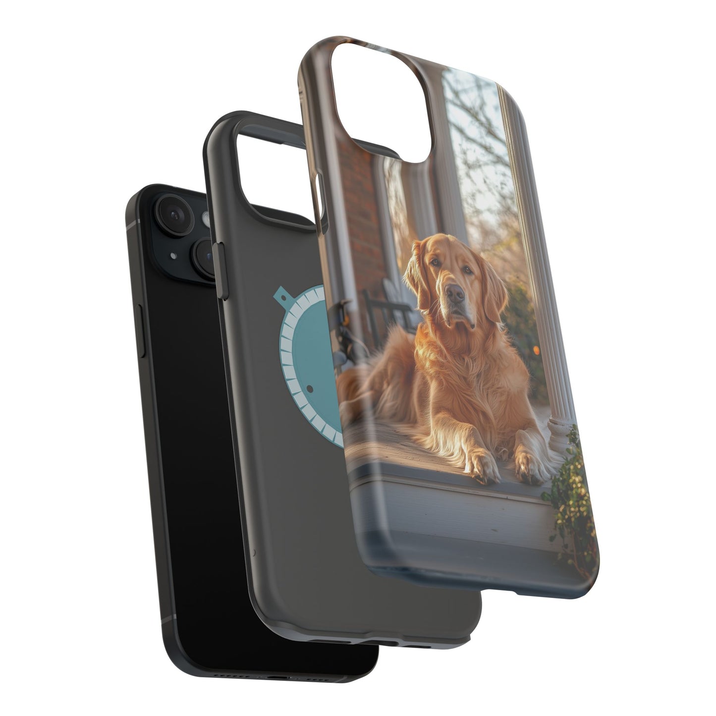 Golden Retriever on Porch - iPhone MagSafe Series Case